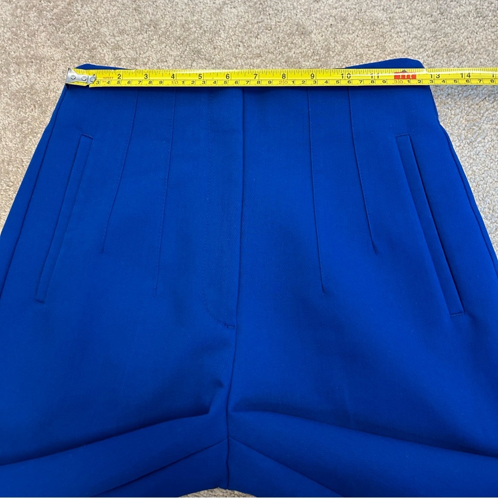Zara Royal cobalt blue high waisted pronounced seam tailored tapered ankle pants - Picture 6 of 12
